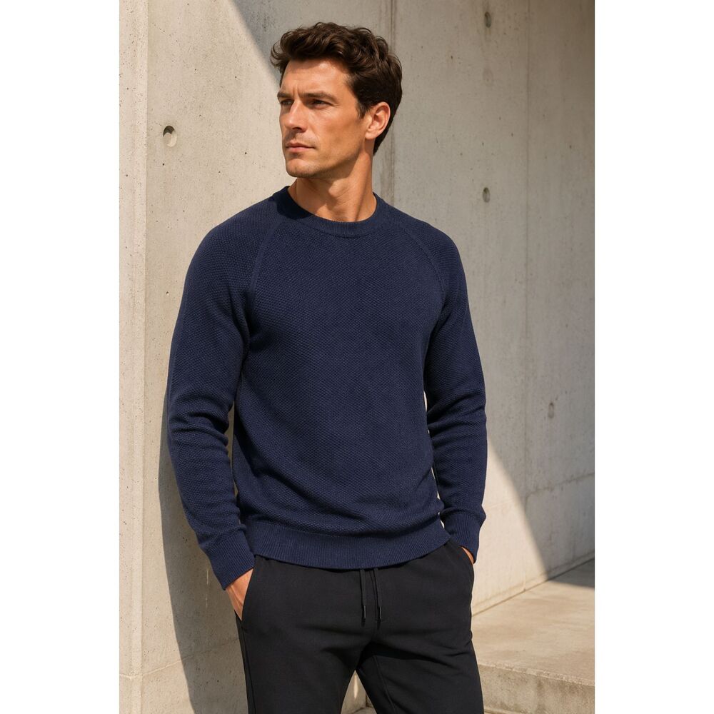 lululemon Athletica Blue Ribbed Long Sleeve Pullover Sweater Mens Size Medium